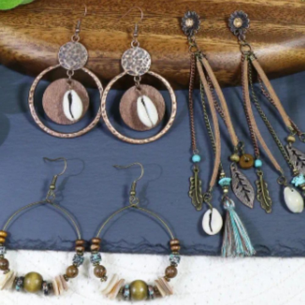 Earrings and bracelet